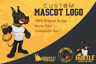 design a custom mascot logo and brand character