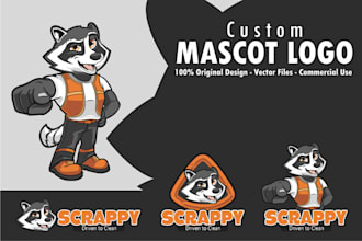 design a custom mascot logo and brand character