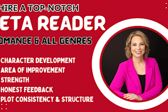 be your romance beta reader, thriller beta reader, horror beta reader, romance