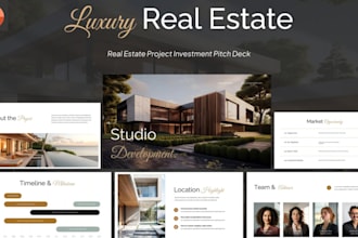 design luxury real estate investor pitch deck and property presentation