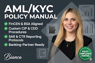 draft your custom aml kyc and bsa compliance policy manual