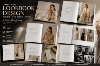 design a professional product lookbook, magazine and brand booklet