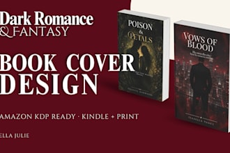 design a dark romance or fantasy book cover