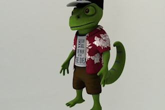 create a high fidelity low poly character for gaming