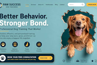 design wix dog training website pet behavior website dog trainer website