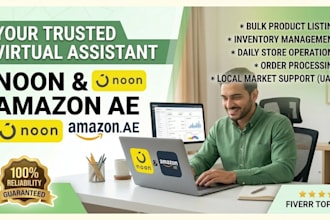 be your ecommerce virtual assistant for noon and amazonae
