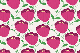 create seamless floral and botanical vector patterns for fabric, packaging