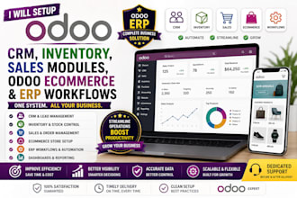 setup odoo crm inventory sales ecommerce modules and erp workflows