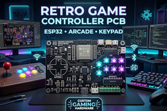design retro game controller pcb electronic game board gaming keypad design