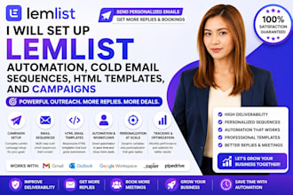 setup lemlist automation cold email sequences HTML templates campaigns