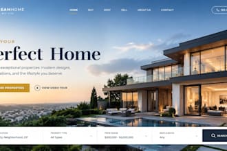 build wix real estate website property listing website realtor house rental site