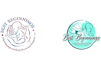 make your imagination creative infant massage logo in just 12 hours