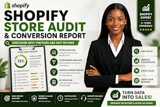audit your shopify store and provide a conversion report