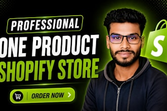 create a professional one product shopify store