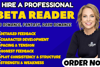 beta read your dark romance, fantasy, romance, thriller, dark fantasy