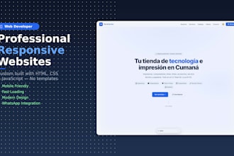 create a professional and responsive website for your busin