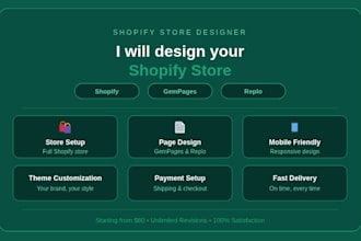 design a professional shopify store using gempages and replo