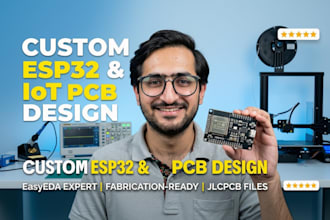 design custom esp32 and iot  project pcb in easyeda