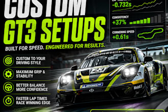 create custom iracing gt3 setups for faster lap times