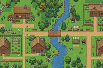 create 8bit 16bit pixel art background top down tileset tilemap rpg game assets