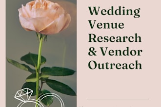 research wedding venues and contact vendors for quotes