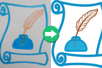 recreate or vector your logo and graphics within 1 hour