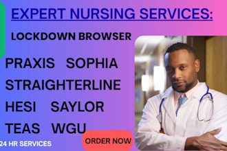 help with praxis, walden, sophia, straighterline, hesi, saylor, teas, wgu