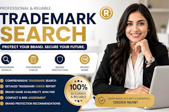 conduct a professional trademark search for your brand name