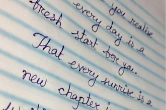 write handwritten notes, letters and documents neatly