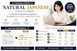 edit ai translated japanese text