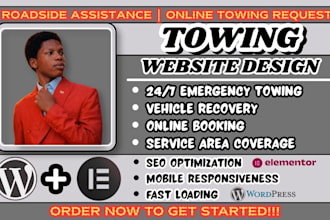 towing website, roadside assistance website, towing company website, tow truck