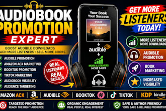do audiobook promotion audible promotion booktok marketing amazon acx book