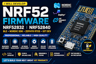 develop nrf52 firmware, nrf52832, nrf52840 ble, nordic sdk, zephyr rtos, iot dev