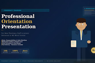 write a professional pharmacy presentation for new staff
