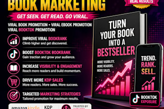 do viral book promotion, booktok bookrank and bookrank book marketing