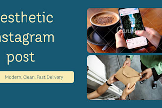 create aesthetic instagram post and designs for your brand