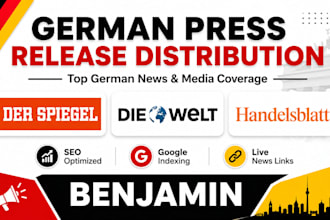 write and distribute german press release on top german news sites