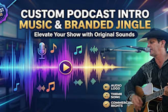 compose custom podcast intro music and a branded podcast jingle