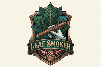design premium cigar logo cigar band label and box
