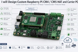 design custom raspberry pi cm4 cm4 hat and carrier board pcb