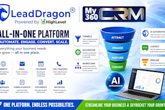 do leaddragon automation my360crm CRM sales funnel website leaddragon funnel