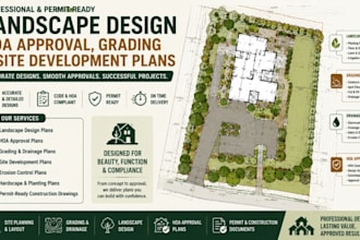 design landscape, hoa approval grading and site development plans