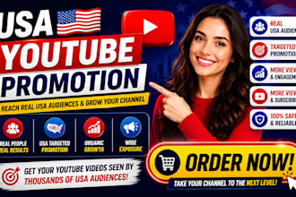 promote your youtube video to real USA audience