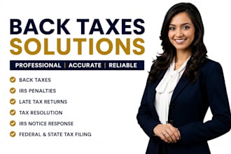 file your back taxes, late tax returns and resolve irs penalties