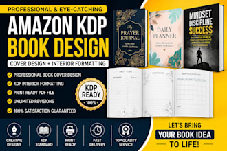create amazon KDP books with top ranking designs and interior formatting