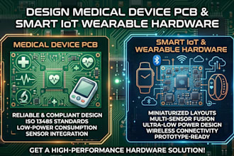 design medical device pcb and smart iot wearable hardware