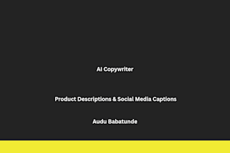 write persuasive product descriptions and social media captions for your brand