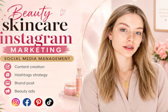 manage beauty skincare cosmetics instagram marketing with social media content