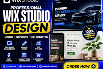 create a modern and responsive wix studio or wix website