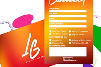 create connect cards for churches
